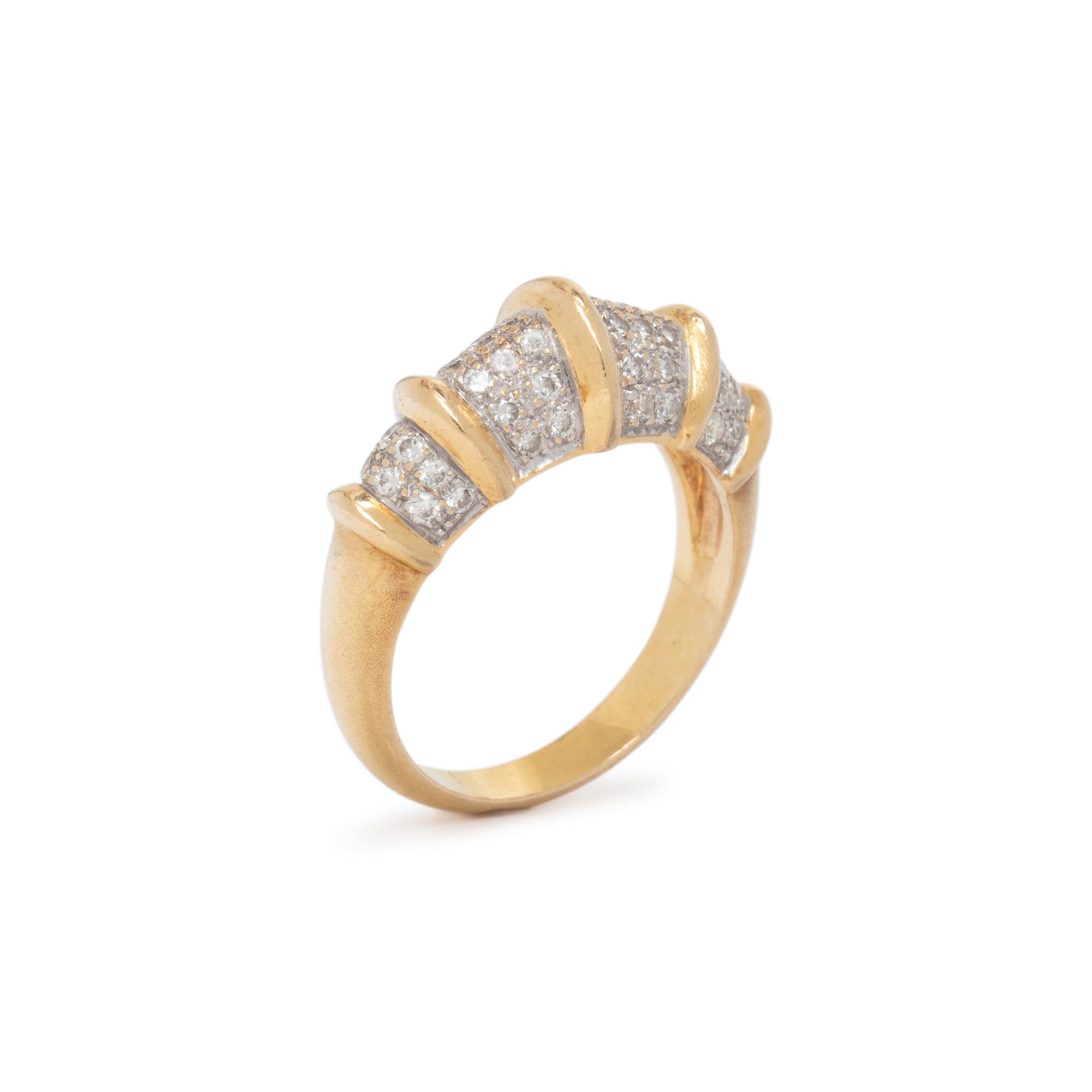 BICOLOR GOLD AND DIAMOND RING