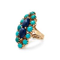 LAPIS LAZULI AND TURQUOISE RING