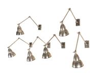 A Set of Six Swing-Arm Wall Lights