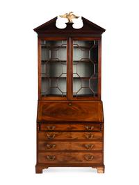 A George III Mahogany Bureau Bookcase