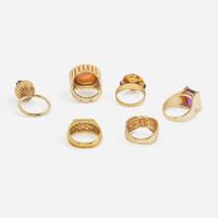 A Collection of Gold and Gemstone Rings