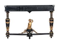 A Louis XVI Style Marble Top Console Table