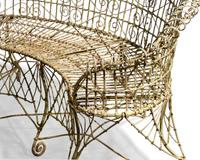 A French Three-Piece Wirework Garden Seating Suite