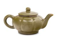 A Chinese Tea Dust Glazed Porcelain Teapot