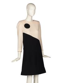 Pierre Cardin Haute Couture Color-Blocked Dress