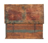 A Country Painted Yellow Pine Storage Chest