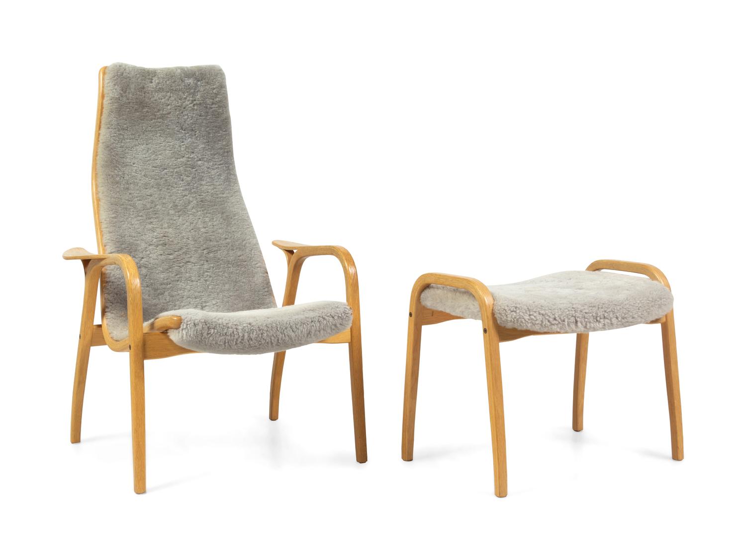 Lamino Lounge Chair and Ottoman Swedese, Sweden