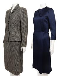 Two Designer Ensembles: One Ben Reig Suit and One Mainbocher Dress, 1950-60s