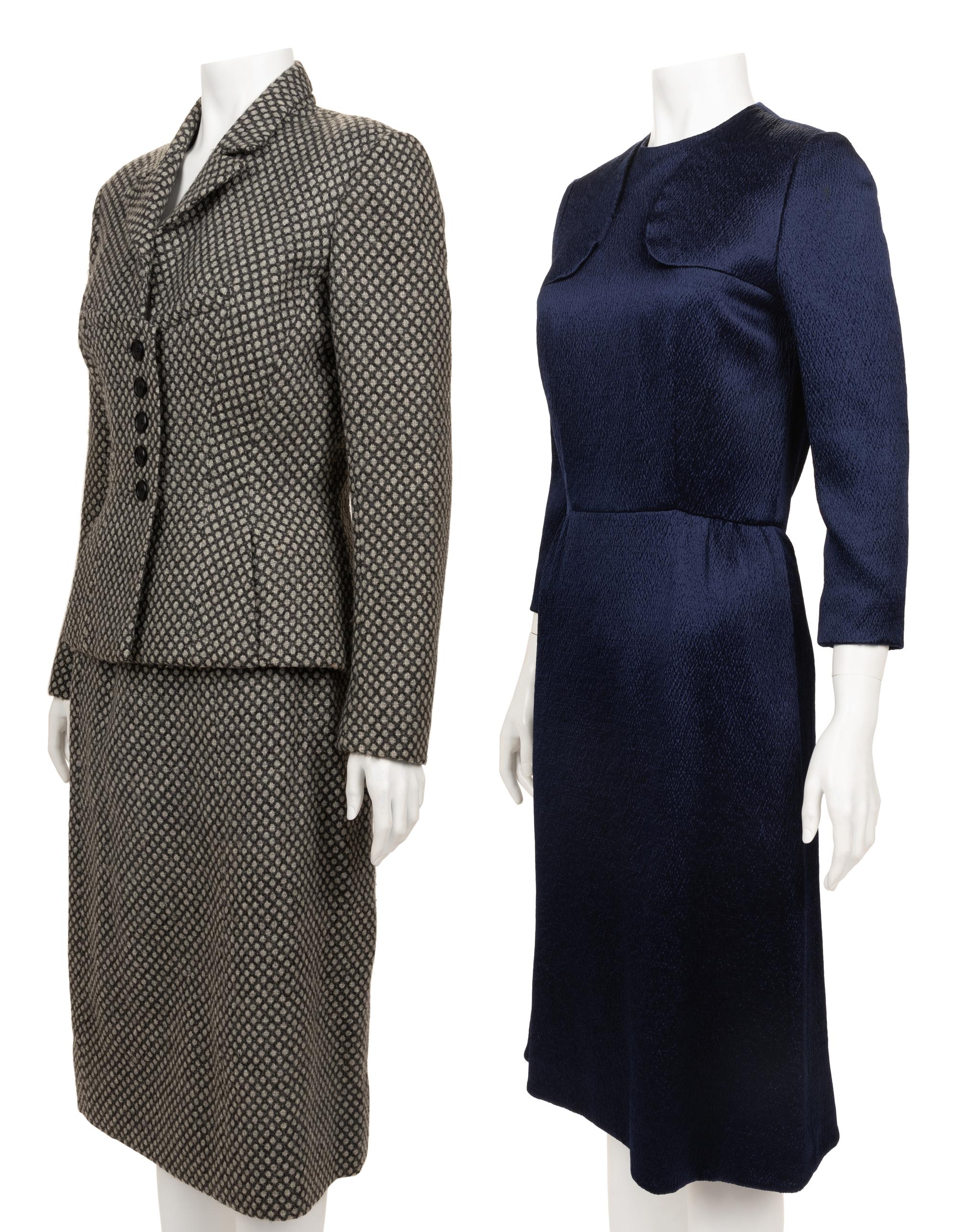 Two Designer Ensembles: One Ben Reig Suit and One Mainbocher Dress, 1950-60s