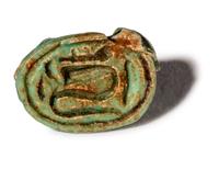 Four Egyptian Faience and Jasper Hedgehog Scaraboids