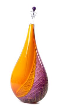 A Studio Glass Vase Height 24 1/2 inches.