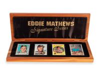 An Eddie Mathews Signature Series Set of Signed Autograph Baseball Cards,