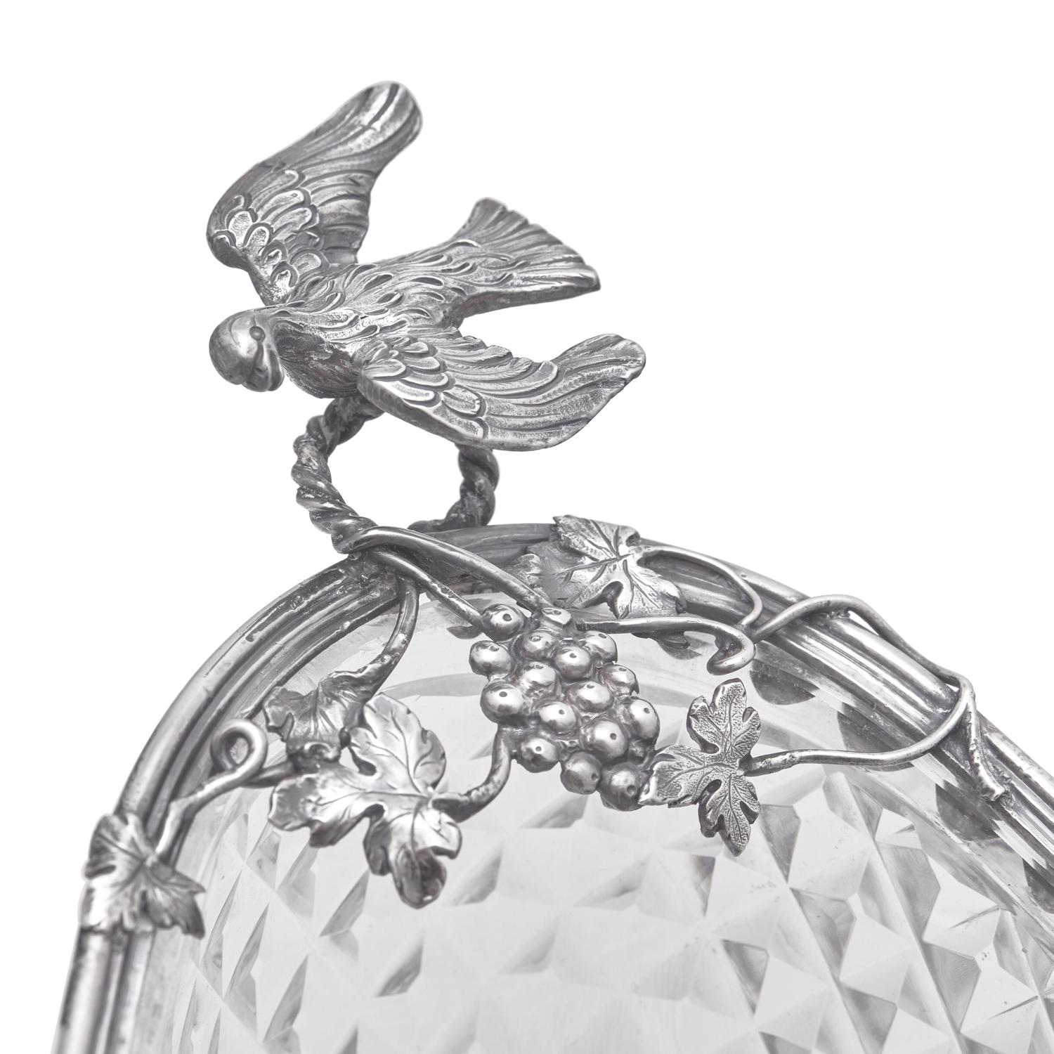 A George III Cut Glass Mounted Silver Epergne