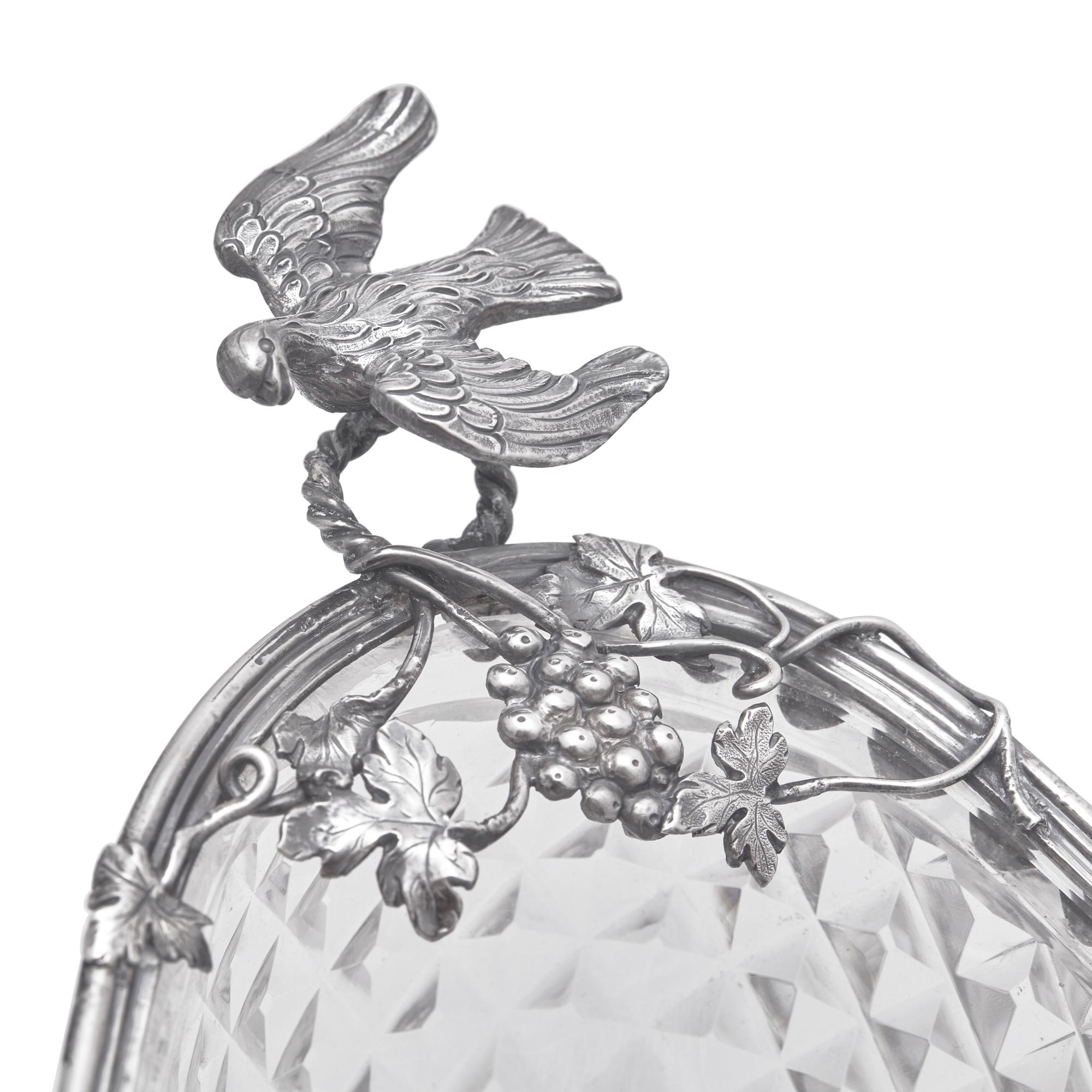 A George III Cut Glass Mounted Silver Epergne