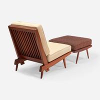 George Nakashima "Cushion" Lounge Chair and Ottoman, New Hope, Pennsylvania, 1960