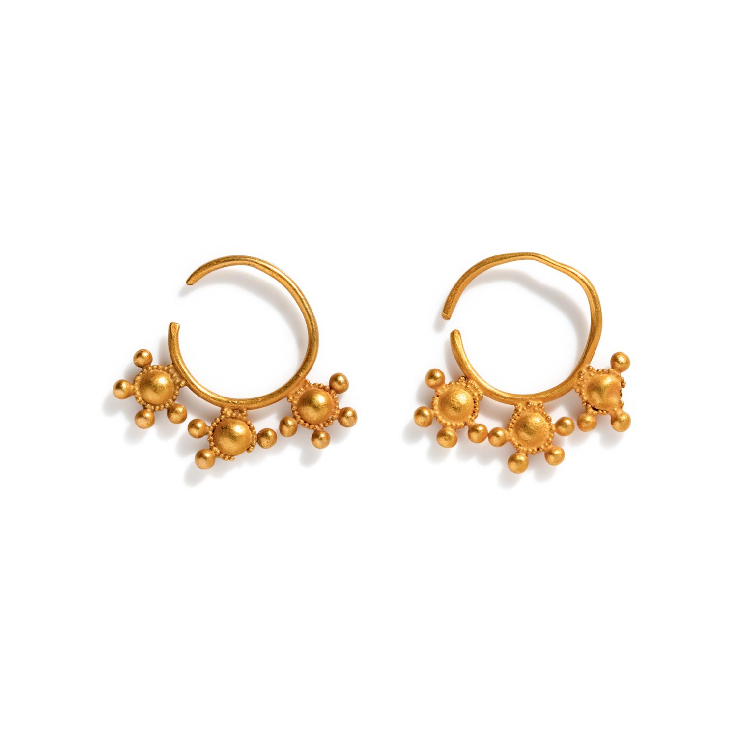 A Pair of Egyptian Gold Earrings