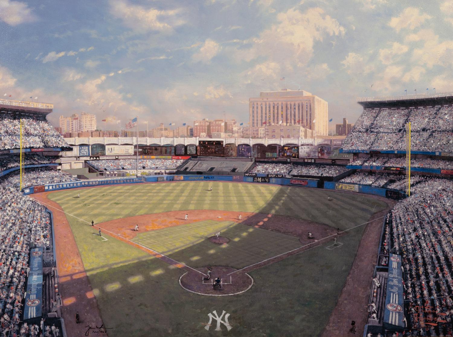 A Thomas Kincade Limited Edition Yankee Stadium Canvas Print,