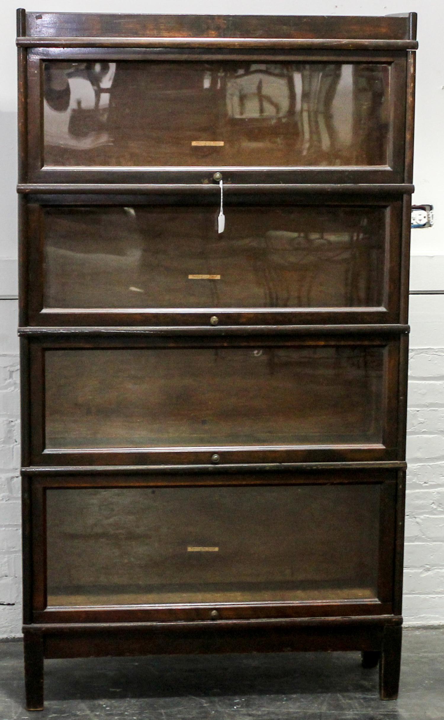 An American Barrister Book Case Height 62 x width 34 x depth 11 1/4 inches.