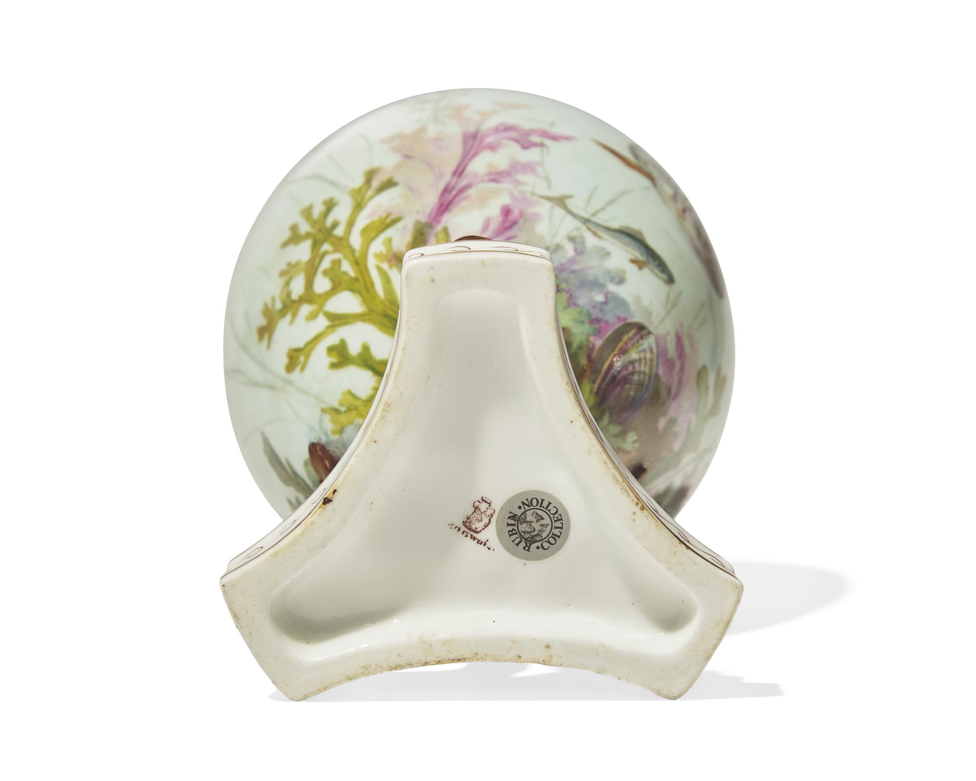 A Wedgwood Fish Decorated Porcelain Covered Urn
