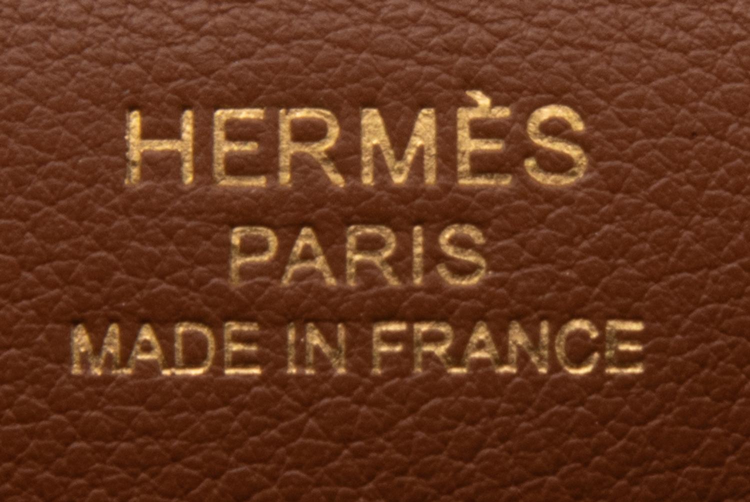 HERMÈS MINI 24/24 IN GOLD EVERCOLOR AND SWIFT WITH GOLD HARDWARE