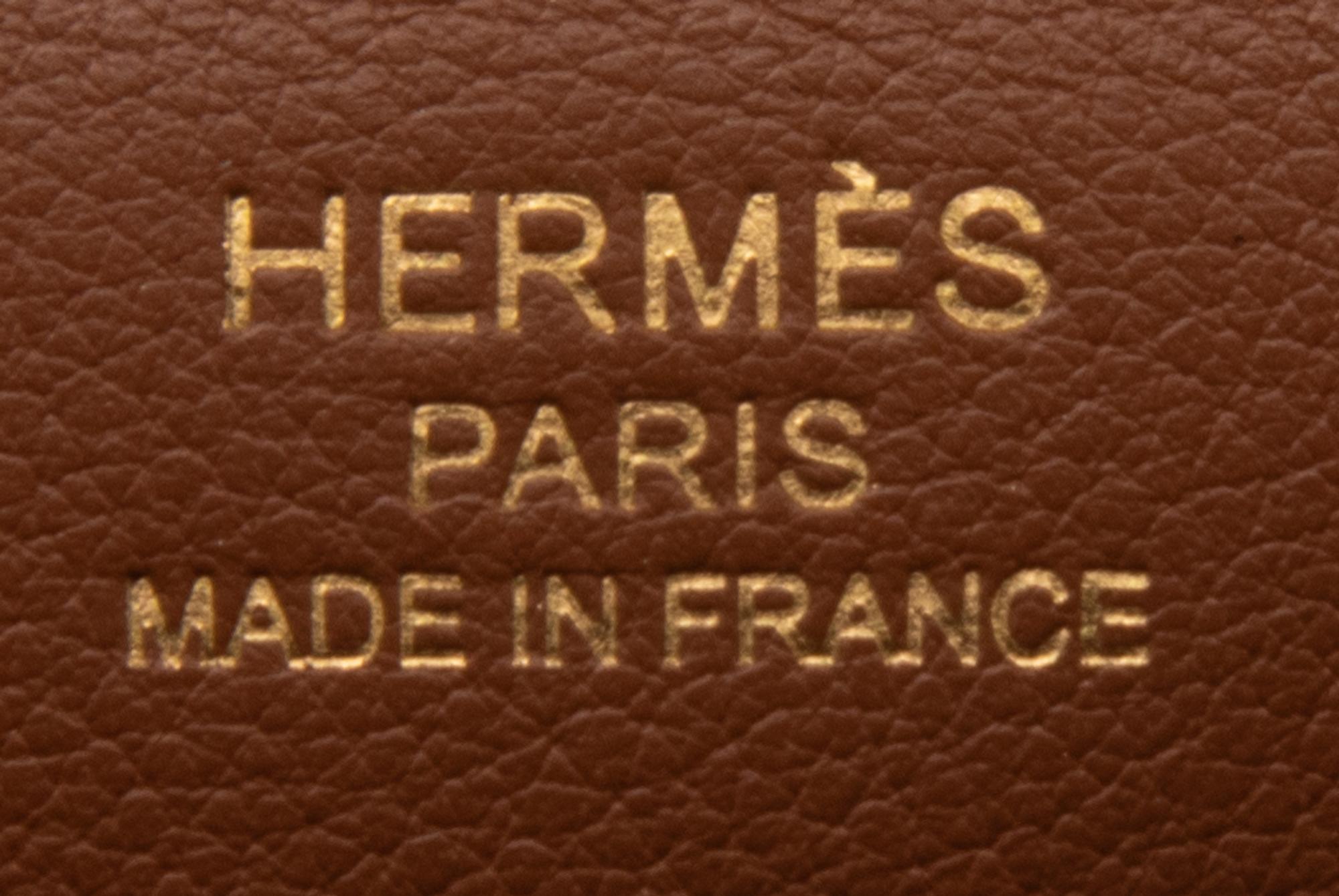 HERMÈS MINI 24/24 IN GOLD EVERCOLOR AND SWIFT WITH GOLD HARDWARE