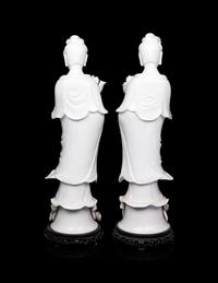 A Pair of Blanc-De-Chine Figures