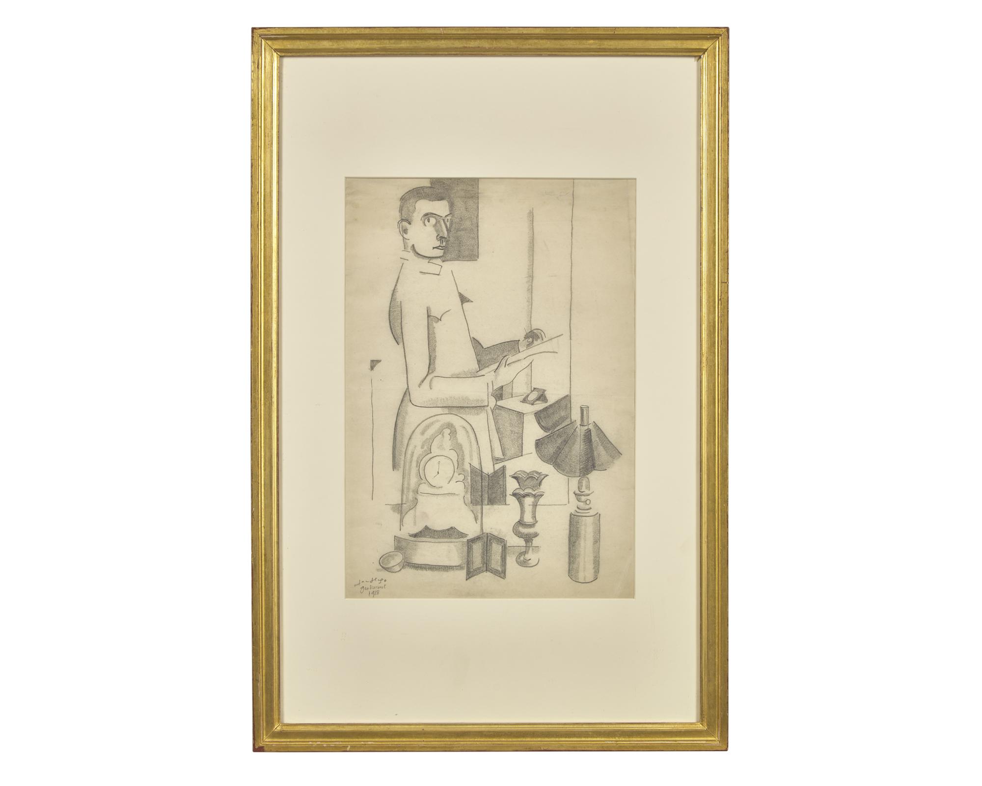 Le Peintre dans son Atelier (Autoportrait) , 1918