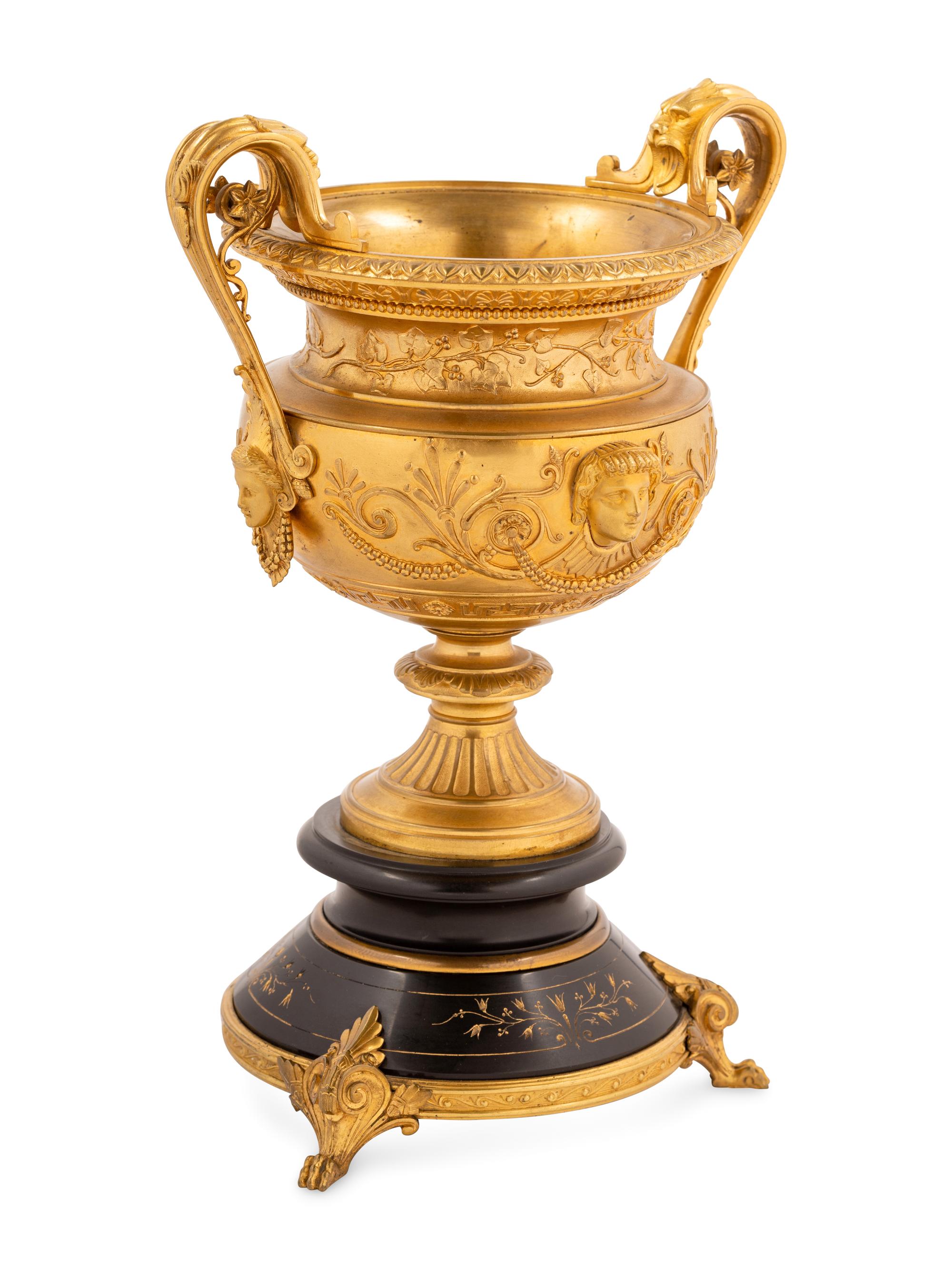 A French Neoclassical Gilt Bronze Urn