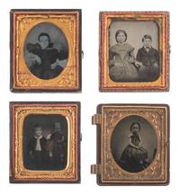 [EARLY PHOTOGRAPHY]. 23 sixth plate ambrotypes and tintypes of children.