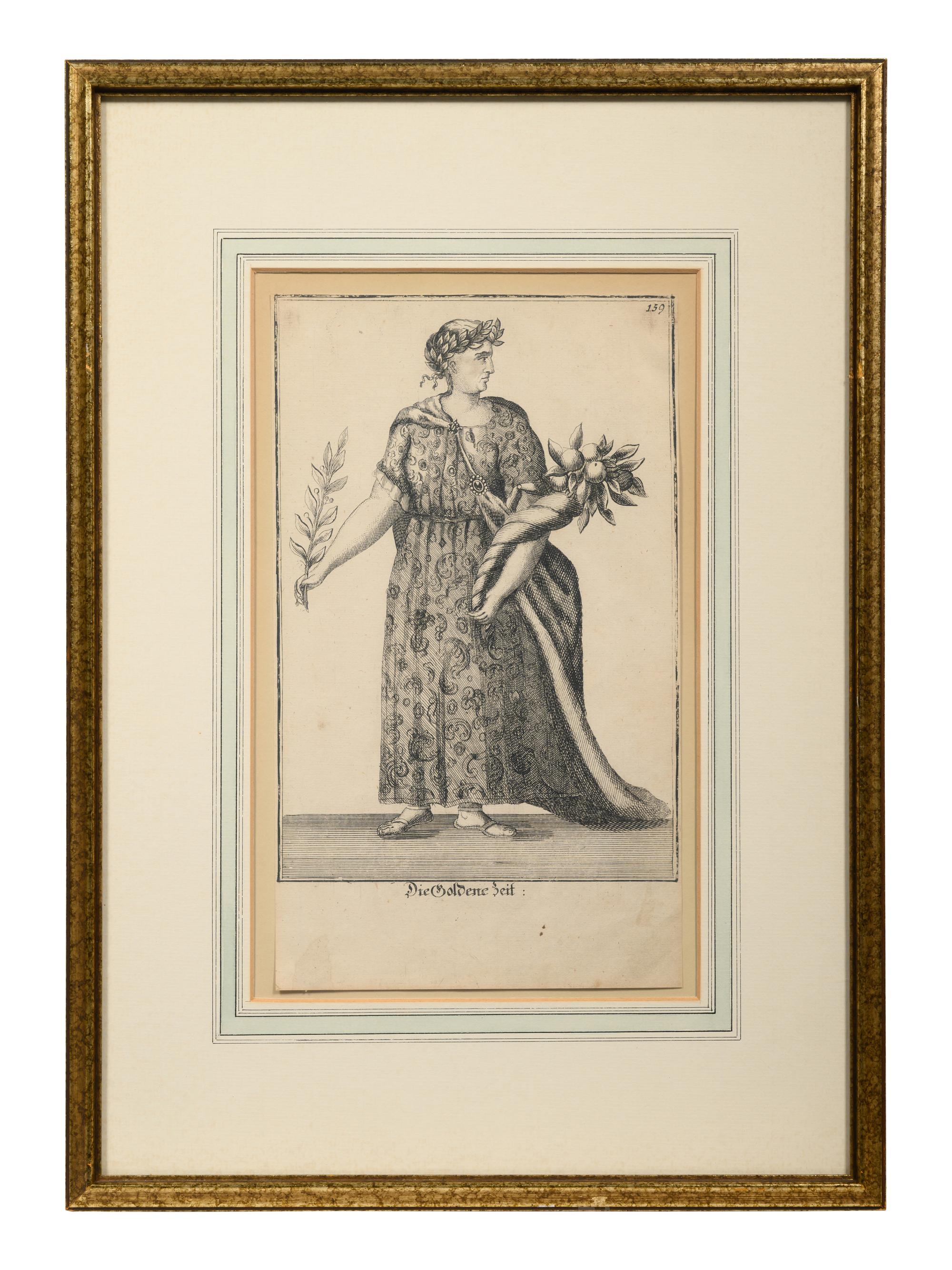 A Set of Eight Continental Costume Engravings by Johann Christoph Dehne (fl. 18th Century)