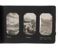 [WORLD WAR II]. Photograph album detailing the experiences of two Indiana military units in the Pacific Theater. Oro Bay, New Guinea, and Tacloban & Leyte, Philippines: n.p., 1944-1945.