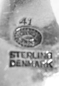 A Danish Silver Nut Spoon, Georg Jensen Silversmithy, Copenhagen, in the Ornamental pattern.