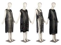Four Sheer Beaded Dresses