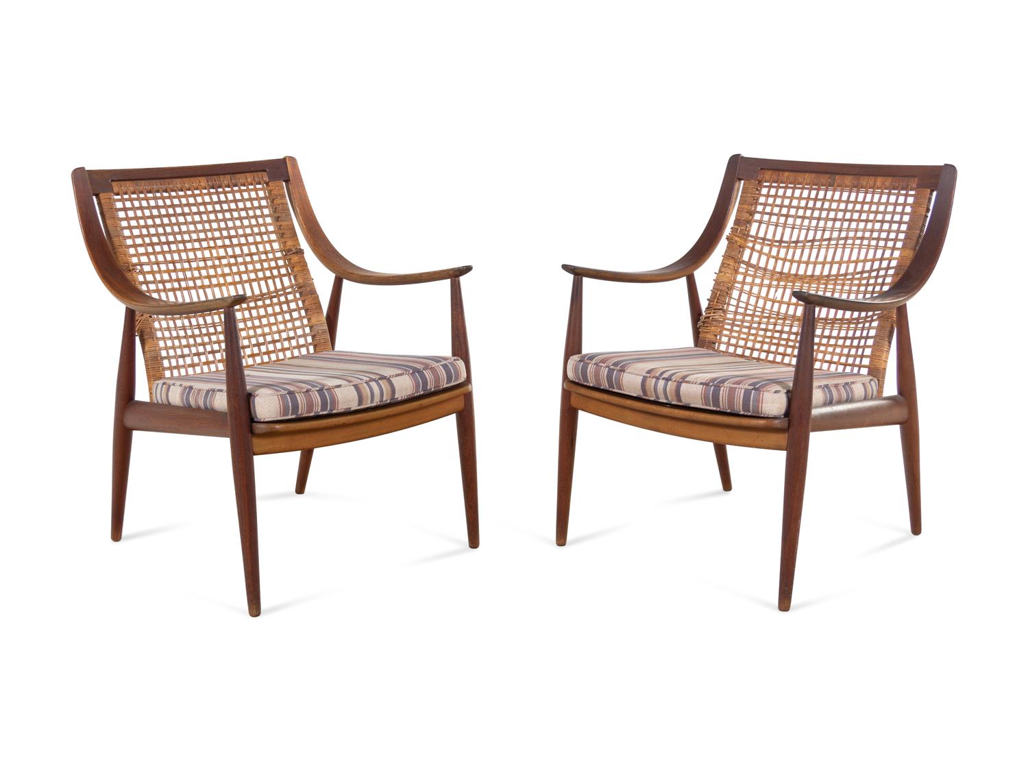 Pair of Lounge Chairs, France & Son, Denmark