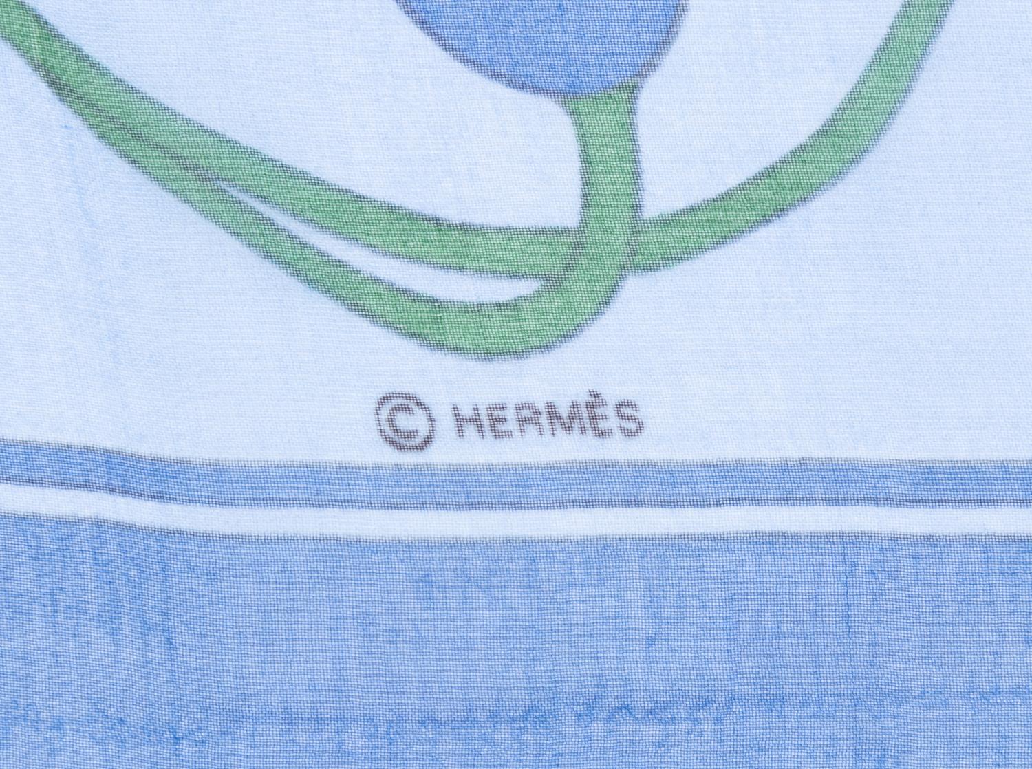 Four Hermès 90cm Silk Chiffon Scarves