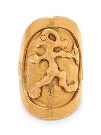 A 22 Karat Yellow Gold Figural Ring, Jean Mahie,