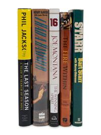 A Group of 5 Signed Autograph Books From Notable Hall of Fame Athletes Including Hank Aaron, Bart Starr, Joe Montana and Phil Jackson,