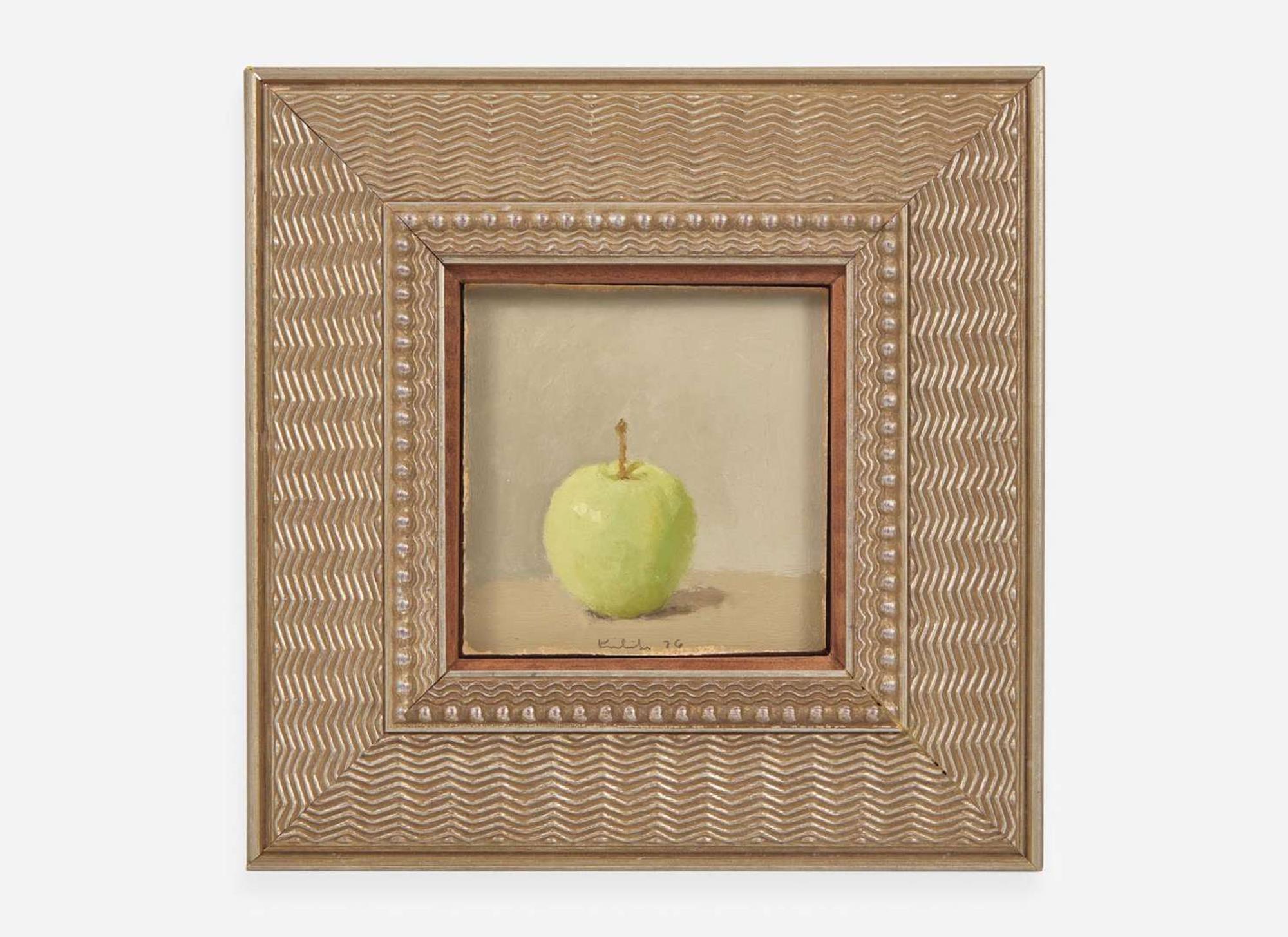 Robert Kulicke (American, 1924-2007) - Green Apple on Grey Background
