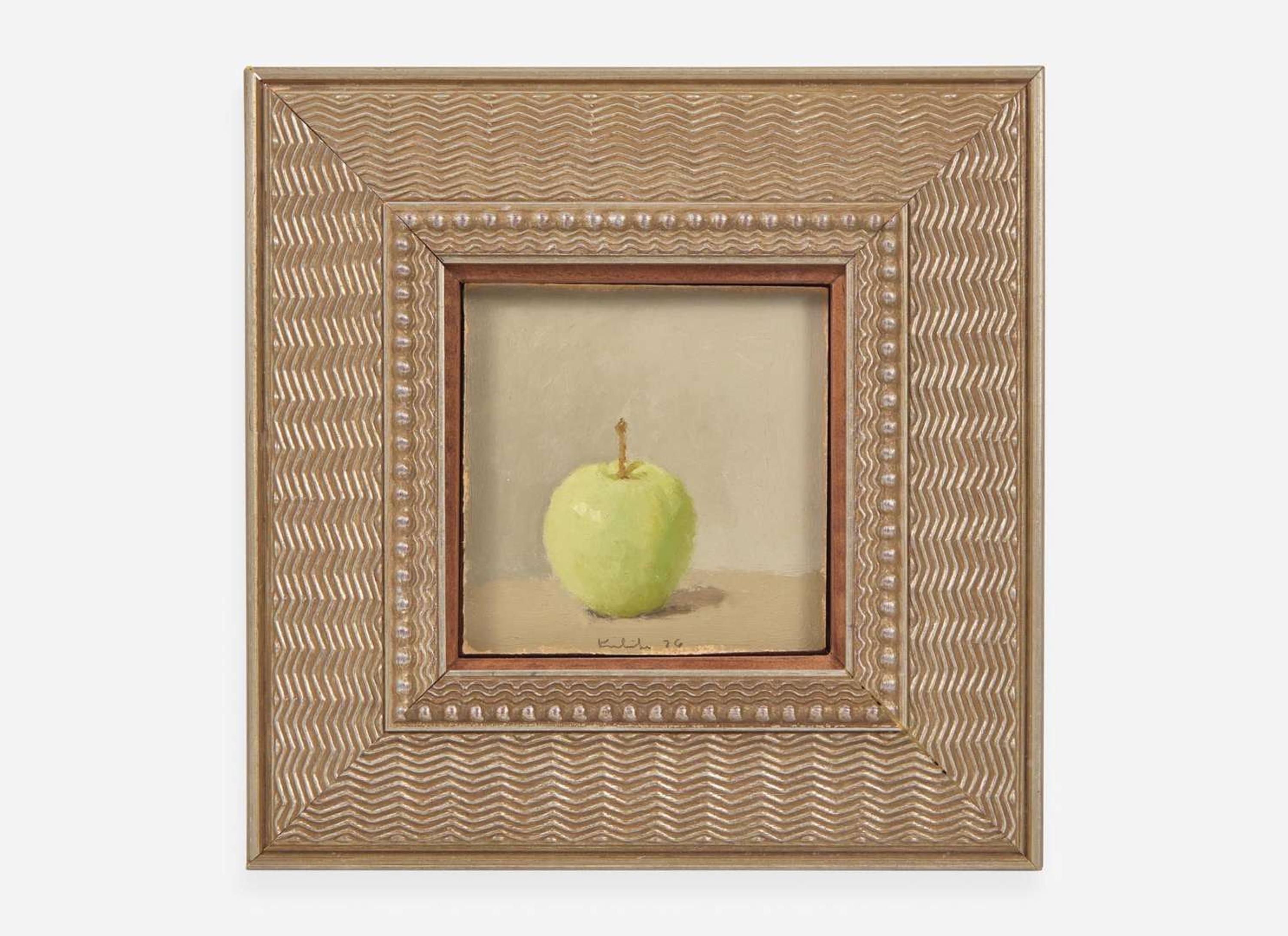 Robert Kulicke (American, 1924-2007) - Green Apple on Grey Background