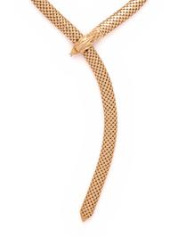 YELLOW GOLD SNAKE NECKLACE