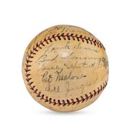 A 1933 Chicago Cubs Team Signed Autograph Baseball (JSA Letter of Authenticity),