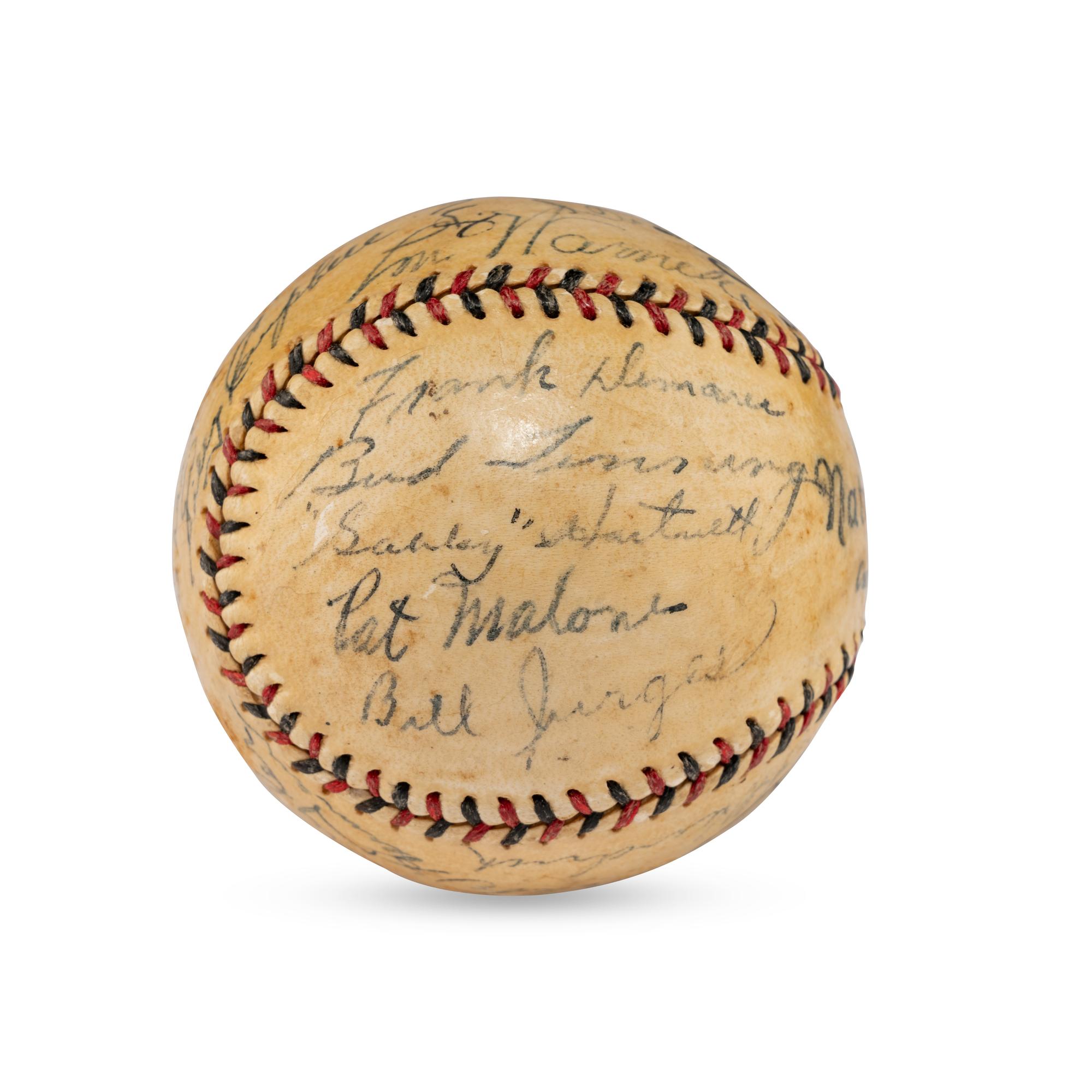 A 1933 Chicago Cubs Team Signed Autograph Baseball (JSA Letter of Authenticity),