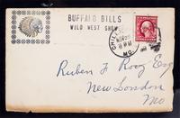 (BUFFALO BILL) CODY, WILLIAM. A check to William Cody for $400.00, August 2, 1929. With envelope w/orig. Buffalo Bill show stamp.
