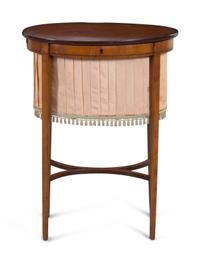 An Edwardian Inlaid Satinwood Sewing Table