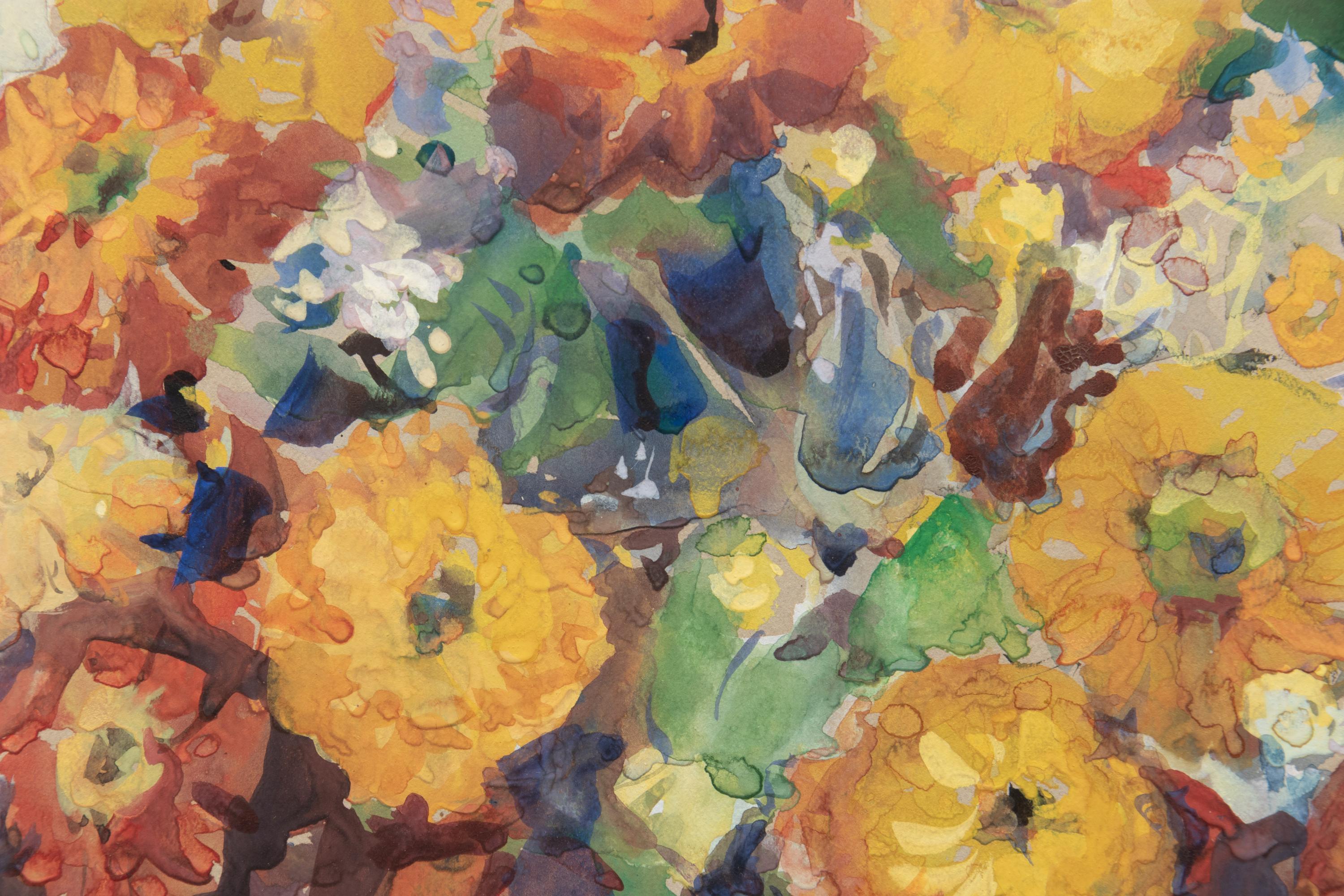 Still Life with Flowers in a Blue Vase