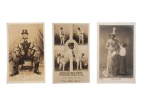 [EARLY PHOTOGRAPHY]. Real photo postcards and Photographs of Predominantly African American circus performers.