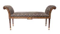 A Louis XVI Style Parcel Gilt Window Seat Width 64 inches. — 20TH CENTURY