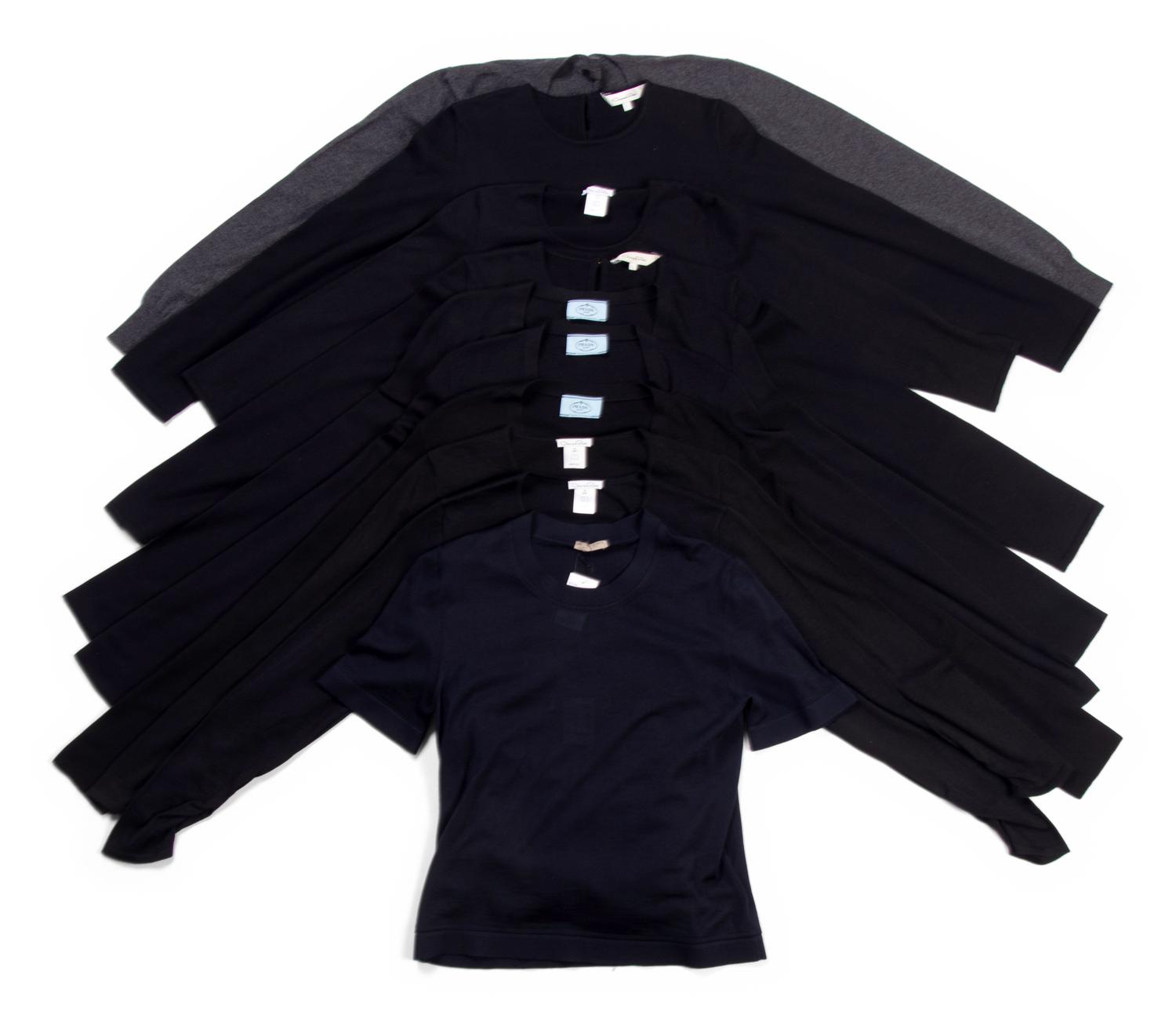 Ten Designer Cashmere Knit Tops: One The Row, One Bottega Veneta, Three Prada, and Five Oscar de la Renta