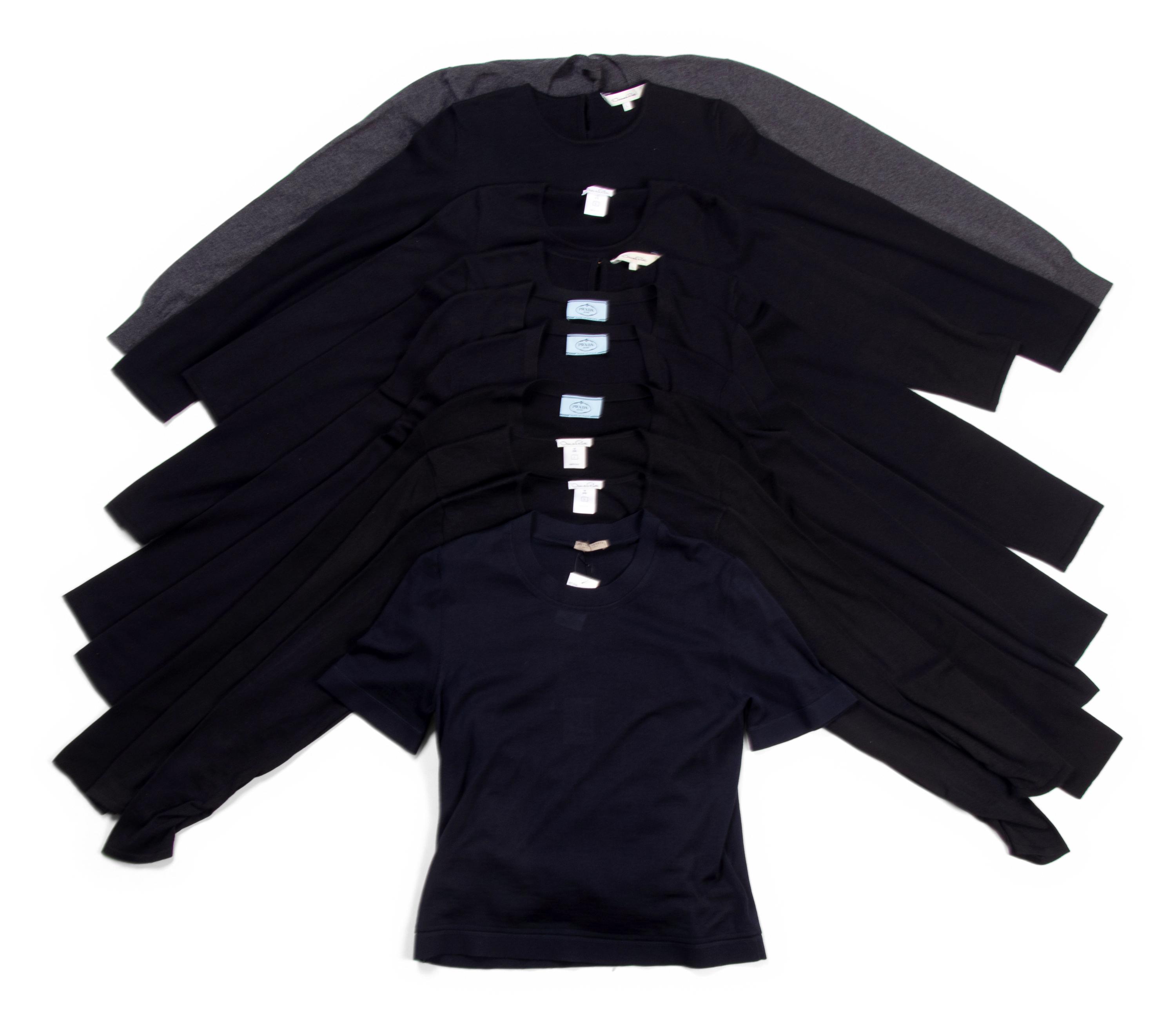 Ten Designer Cashmere Knit Tops: One The Row, One Bottega Veneta, Three Prada, and Five Oscar de la Renta
