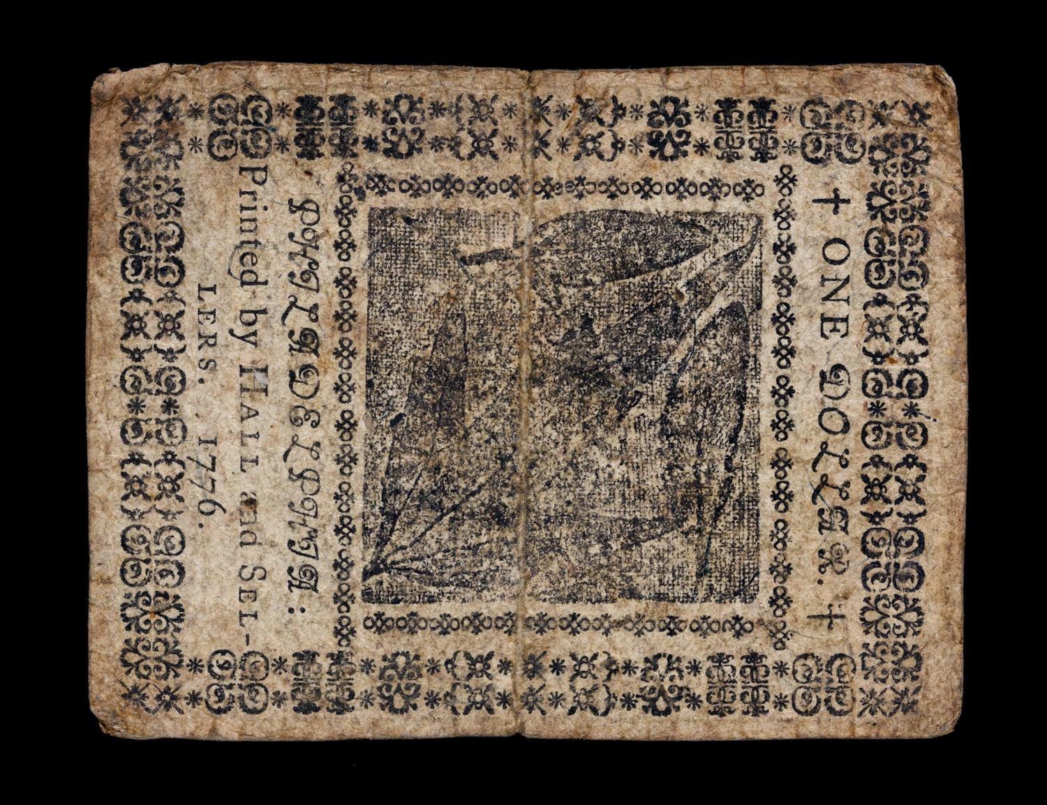 An American Continental Congress 2/17/1776 One-Dollar Note